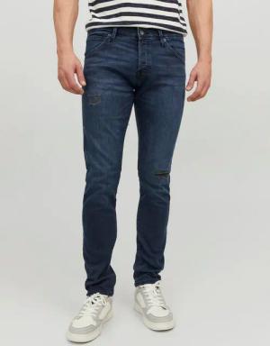Jack & Jones Slim-fit-Jeans JJIGLENN – Slim-Fit-Jeans mit niedriger Leibhöhe Used, modisch, slim fit, Denim/Jeans