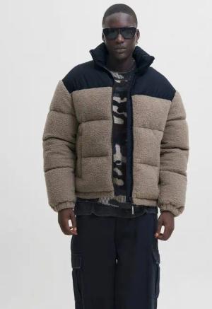 Jack & Jones Steppjacke JCOFLARE TEDDY PUFFER JACKET