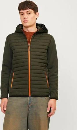 Jack & Jones Steppjacke JJEMULTI mit Kapuze und Futter unifarben, modisch, regular fit, Polyester