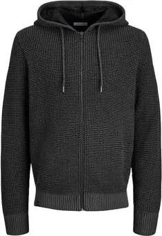 Jack & Jones  Strickjacken 12278966 ETHAN ZIP-BLACK