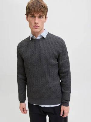 Jack & Jones Strickpullover JJEEMIL KNIT CABLE CREW NECK NOOS