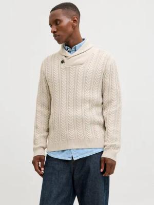 Jack & Jones Strickpullover JPRBLUSEAN KNIT CABLE SHAWL NECK