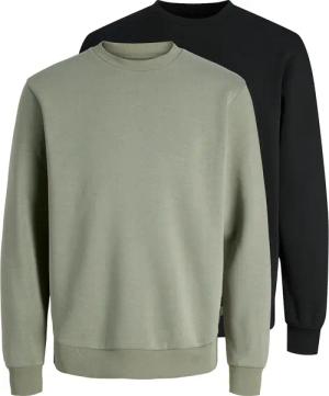 Jack & Jones Sweatshirt "JJEBRADLEY SWEAT CREW 2PK MP", 2 tlg. Materialmix, relaxed fit