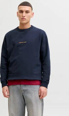 Jack & Jones Sweatshirt "JORNORREBRO EMB SWEAT CREW NOOS", mit Logo Print