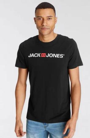 Jack & Jones T-Shirt JJECORP mit Print, vielseitig kombinierbar für den Alltag Logodruck, modisch, regular fit, Baumwolle, Rundhals