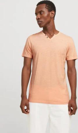 Jack & Jones T-Shirt JJESPLIT NECK TEE SS NOOS mit V-Ausschnitt