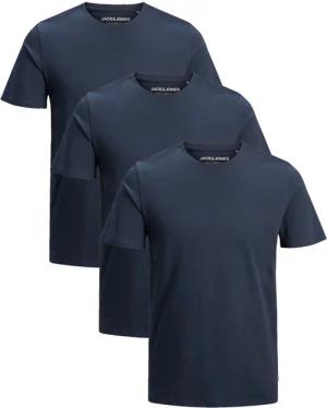 Jack & Jones T-Shirt (Spar-Set, 3er-Pack) O-Neck & V-Neck, in Unifarben, aus Bio-Baumwolle