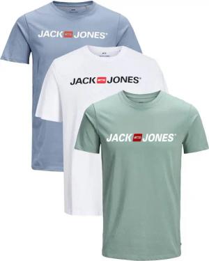 Jack & Jones T-Shirt Stilvolles Slim-Fit oder Regular Shirt mit Printdruck (3er-Pack) Printdruck