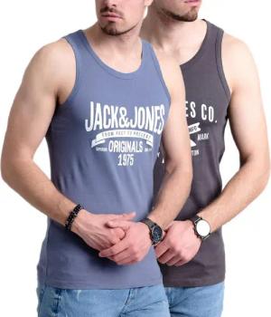 Jack & Jones Tanktop Bedrucktes Shirt aus Baumwolle (2er-Pack) mit Print