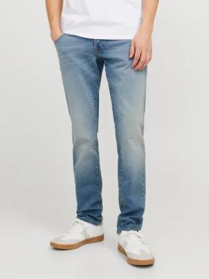 Jack & Jones Tapered-fit-Jeans JJIMIKE mit Stretch, Used-Look und bequemer Passform mit Abriebeffekten