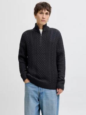 Jack & Jones Troyer JPRBLUSEAN KNIT CABLE HALF ZIP SN