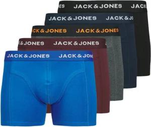 Jack & Jones Trunk JACBLACK – Formschlüssige Boxershorts mit elastischem Bund (Packung, 5-St) unifarben, casual, körpernah, Jersey