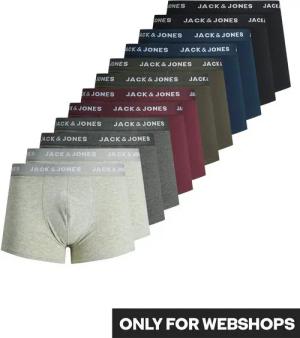 Jack & Jones Trunk JACSOLID Stretchkomfort, elastisch, bequem mit sportlichem Look (Packung, 12-St) bedruckt, modisch, eng anliegend, Baumwollmischung, Bündchen