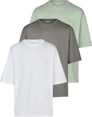Jack & Jones Tshirt Herren Oversize Fit JJECHARGE 3er Set Pack