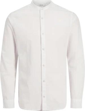 Jack & Jones Unifarbenes Hemd mit Leinen und Stehkragen