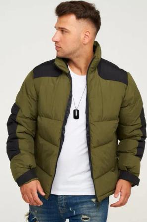 Jack & Jones Winterjacke VOTIS PUFFER Steppjacke mit Stehkragen und Taschen Wintermantel