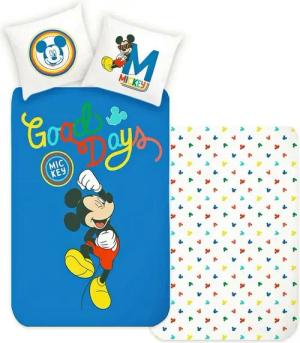 JACK Kinderbettwäsche Mickey Mouse Disney 135x200cm Good Days, Renforcé, 2 teilig, Bunt, mit Reißverschluss