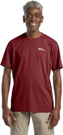 Jack Wolfskin Delgami S/S Men Kurzarm Funktionsshirt Herren S red Deep Ruby