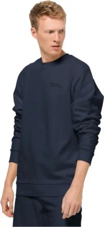 Jack Wolfskin Essential Crewneck Men Pullover aus Bio-Baumwolle Herren XXL blue night blue