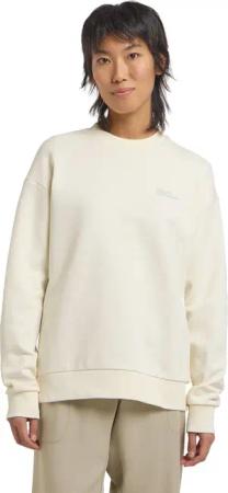 Jack Wolfskin Essential Crewneck Women Sweatshirt aus Bio-Baumwolle M white cotton white