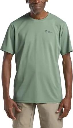 Jack Wolfskin Herren DELGAMI S/S M T-Shirt, Eucalyptus, M