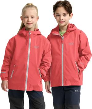 Jack Wolfskin Hybrid 3in1 Jacket Kids Wasserdichte 3-in-1 Jacke Kinder 176 red sunset coral
