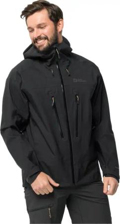 Jack Wolfskin Kammweg 3L Jacket Men Hardshell Trekking-Regenjacke Herren S grey,black Phantom