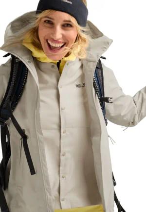 Jack Wolfskin Prelight 3in1 Jacket Women Wasserdichte 3-in-1 Jacke Damen M beige pale sand