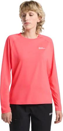 Jack Wolfskin Prelight Swift LS Women Langarm Funktionsshirt mit Sonnenschutz Damen XS red sunset coral