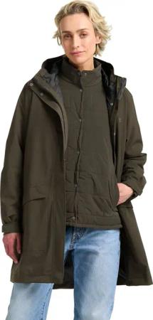 Jack Wolfskin Winterdune 3in1 Coat Women 3-in-1 Mantel Damen XXL green obsidian moss