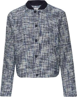 Jacke in Bouclé-Optik mit Metallic-Garn