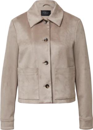 Jacke in Veloursleder-Optik mit aufgesetzten Taschen