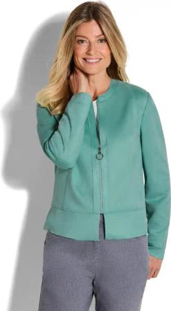 Jackenblazer in Veloursleder-Optik - mint - Gr. 42 von Goldner Fashion