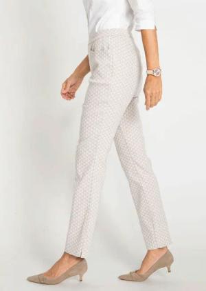 Jacquardhose MARTHA - taupe / gemustert - Gr. 265 von Goldner Fashion