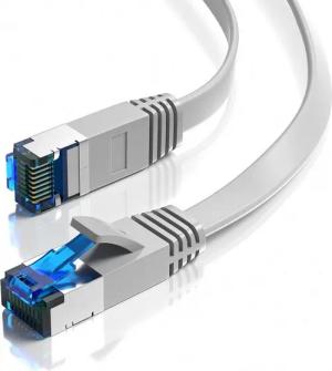JAMEGA CAT 7 Flachkabel, RJ45 LAN Ethernet Patchkabel Netzwerk LAN-Kabel, CAT.7, RJ-45 Stecker (Ethernet) (150 cm)