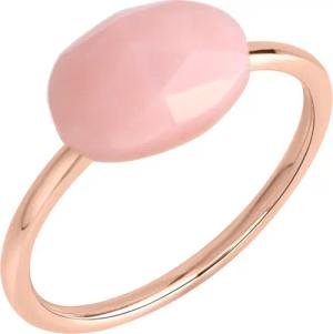 Jamelli Ring Silber 925 rosé-vergoldet mit einem pinken Opal 10x7mm