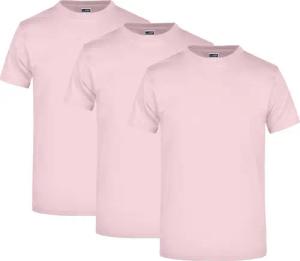 James & Nicholson T-Shirt 3er Pack Komfort-T-Shirt aus strapazierfähigem Single Jersey JN002 (Spar-Set, 3er-Pack) Hochwertiges T-Shirt in sehr großer Farbauswahl