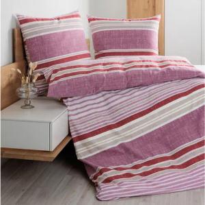 Janine Bettwäsche Davos 65169 beere, Biber, 2 teilig