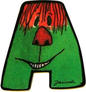 JANOSCH Deko-Buchstaben aus Holz für Kinderzimmertür, zum Ankleben