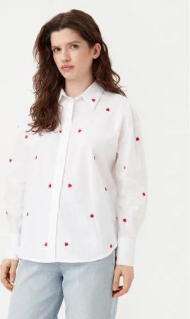 JDY Hemd Nelly 15330490 Weiß Loose Fit