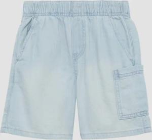 Jeans Bermuda / Relaxed Fit / High Rise / Wide Leg / Elastikbund