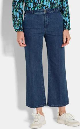 Jeans-Culotte VERA mit Bügelfalten - blau - Gr. 42 von Goldner Fashion