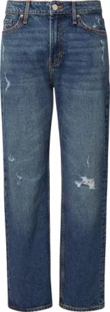 Jeans Karolin / Regular Fit / High Rise / Straight Leg / mit Pailletten