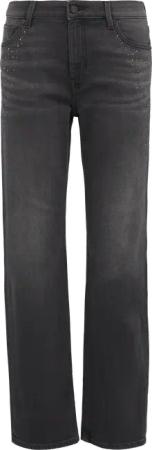 Jeans Karolin / Regular Fit / Mid Rise / Straight Leg / mit Schmucksteinen