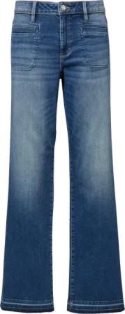 Jeans / Regular Fit / Mid Rise / Flared Leg / ausgefranster Saum