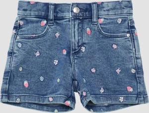 Jeans-Shorts / Super High Rise / Wide Leg / All-over-Stickerei