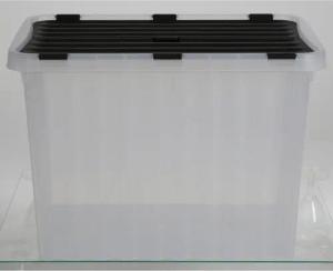 Jelenia Plast Aufbewahrungsbox 8x Wellenboxen 24L 43x30x30cm Transparent Deckel Aufbewahrung