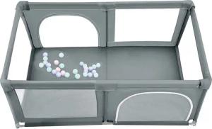 JEOBEST Laufgitter Laufstall Baby 180 x 120 x 66cm Große XL, Laufgitter baby mit atmungsaktivem Netz, 50 Ozeanbälle