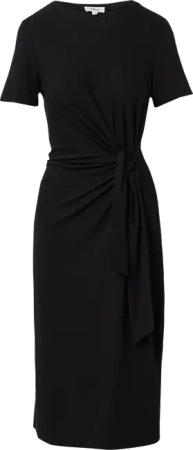 Jersey-Kleid mit Knotendetail und Raffung