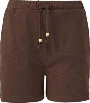 Jersey-Shorts mit Elastikbund und Schmuckperlen